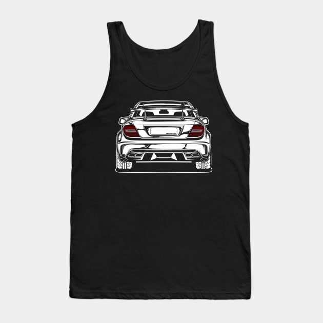 Mercedes Benz C63 AMG Black Series (White Print) Tank Top by idrdesign